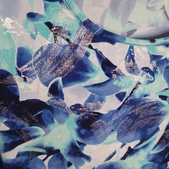 Womens Blue Multicolored Shirt size 3x - Picture 4 of 4